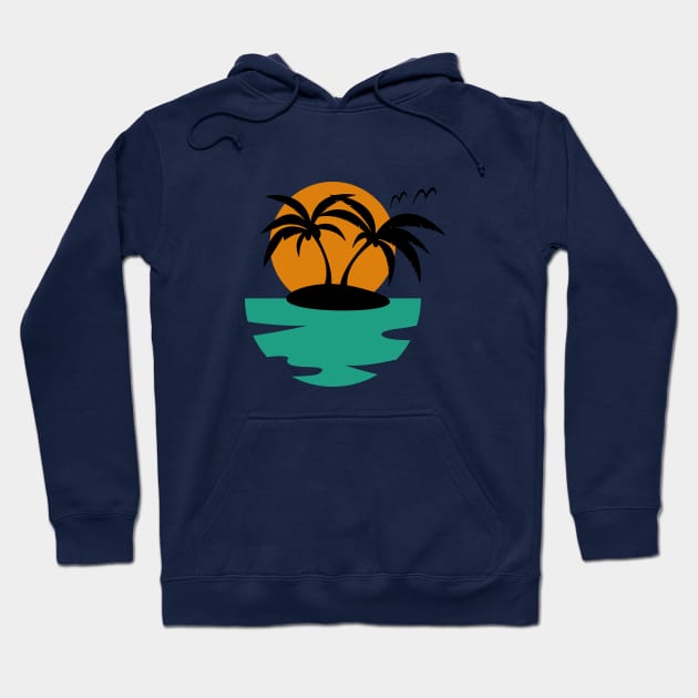 Island, Sun & Sea Hoodie by Killer Rabbit Designs